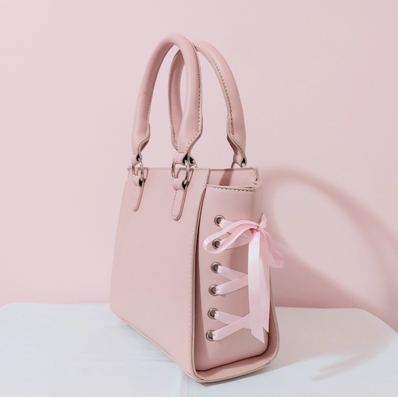 nwt ANK ROUGE Japan Pink Leather Bag with Bows Japanese Lolita Style Handbag - Picture 11 of 15